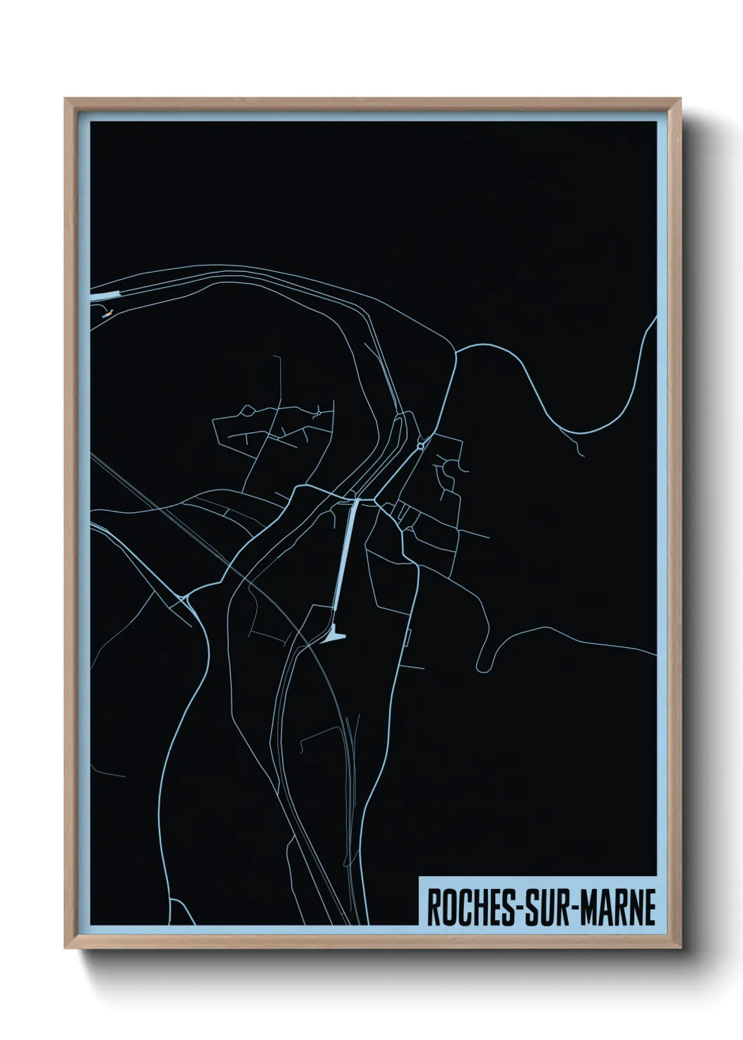 Une affiche de carte sur Roches-sur-Marne