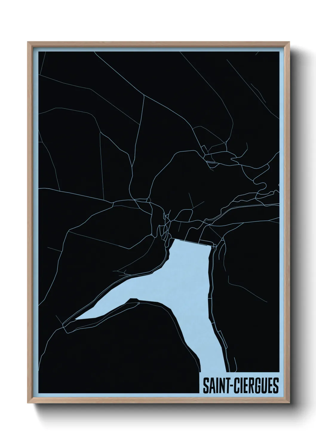 Une affiche de carte sur Saint-Ciergues
