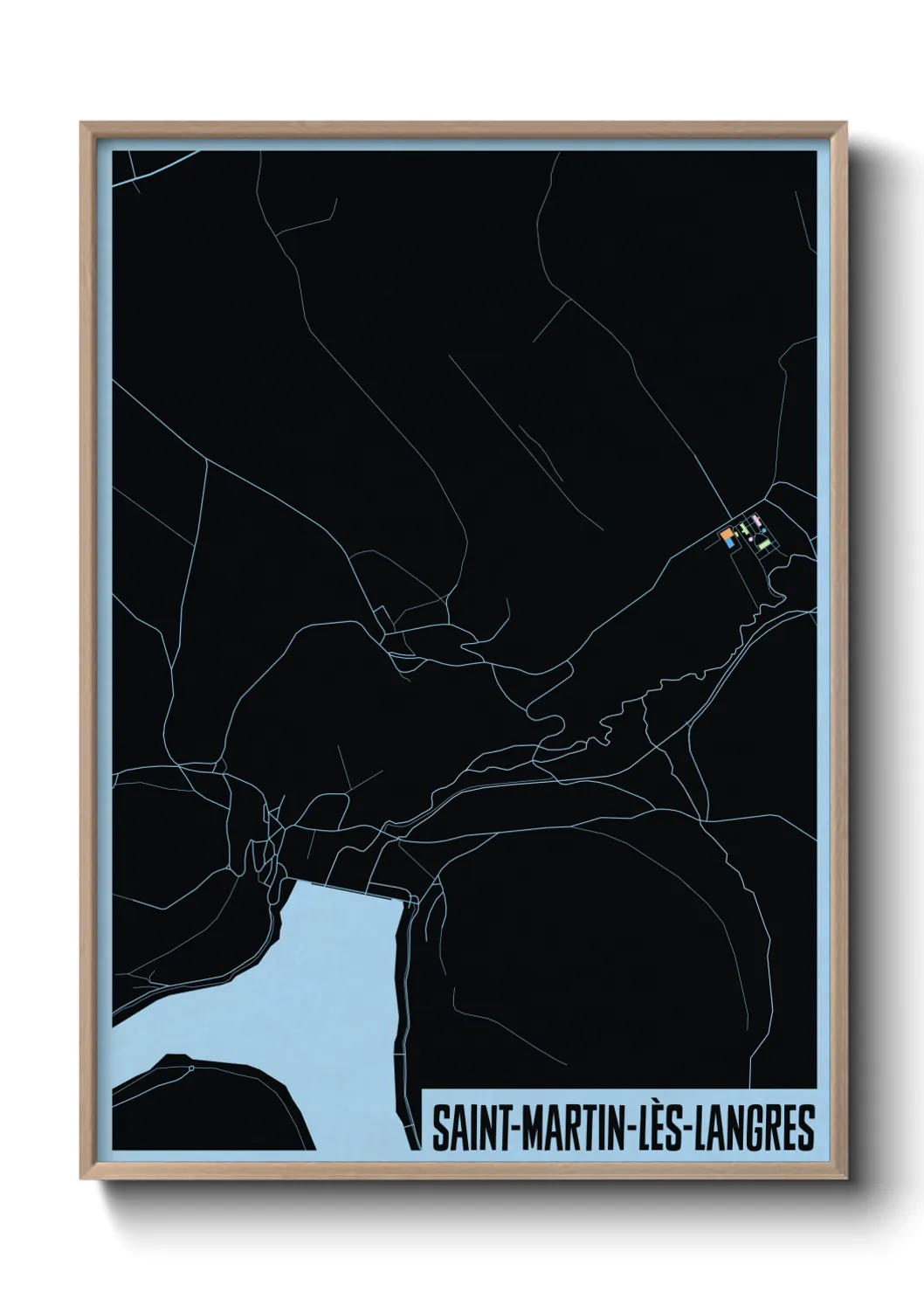 Une affiche de carte sur Saint-Martin-lès-Langres