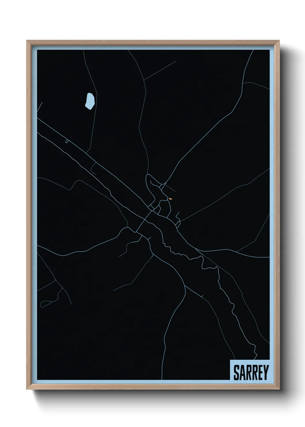 Une affiche de carte sur Sarrey