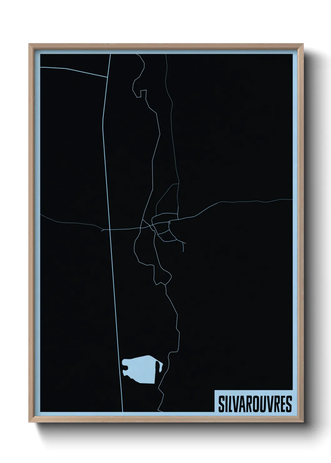 Une affiche de carte sur Silvarouvres