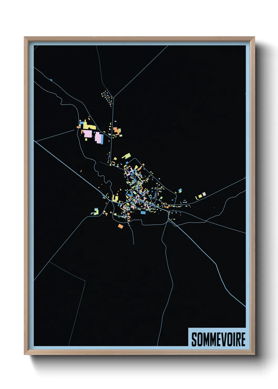 Une affiche de carte sur Sommevoire