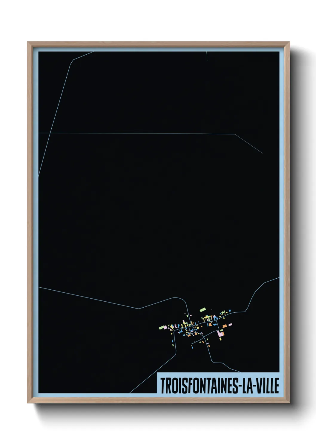 Un poster carteTroisfontaines-la-Ville