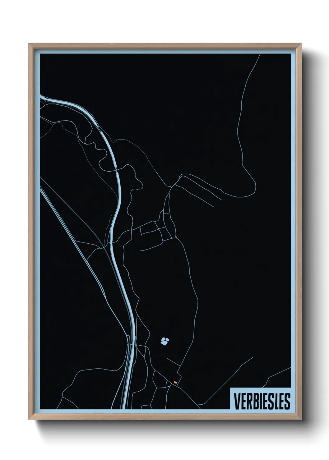 Une affiche de carte sur Verbiesles