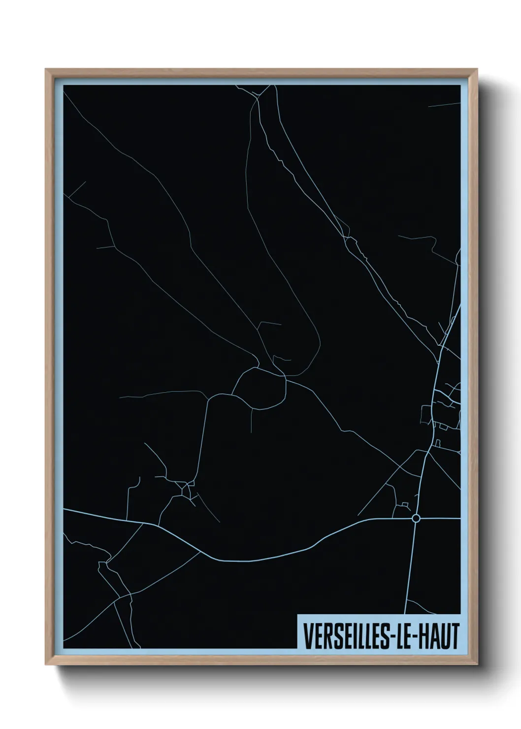 Une affiche de carte sur Verseilles-le-Haut