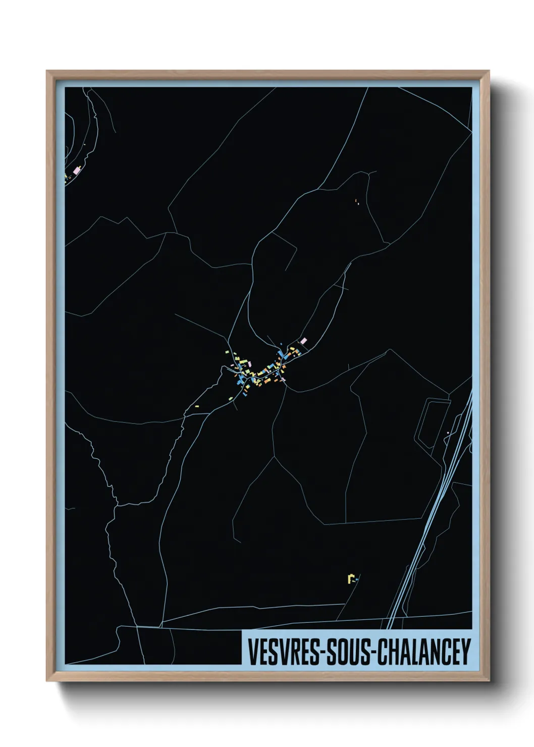 Une affiche de carte sur Vesvres-sous-Chalancey