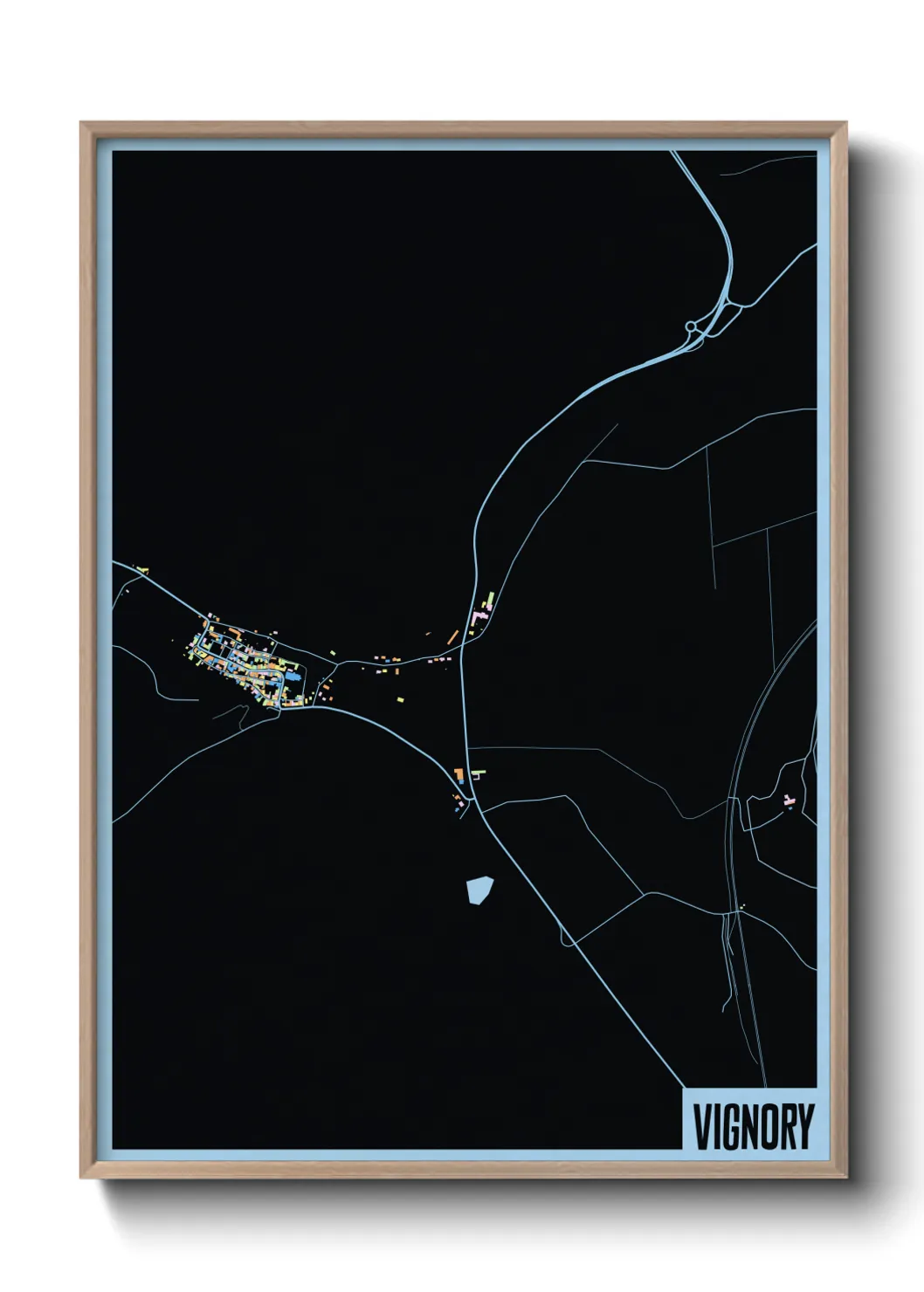 Une affiche de carte sur Vignory