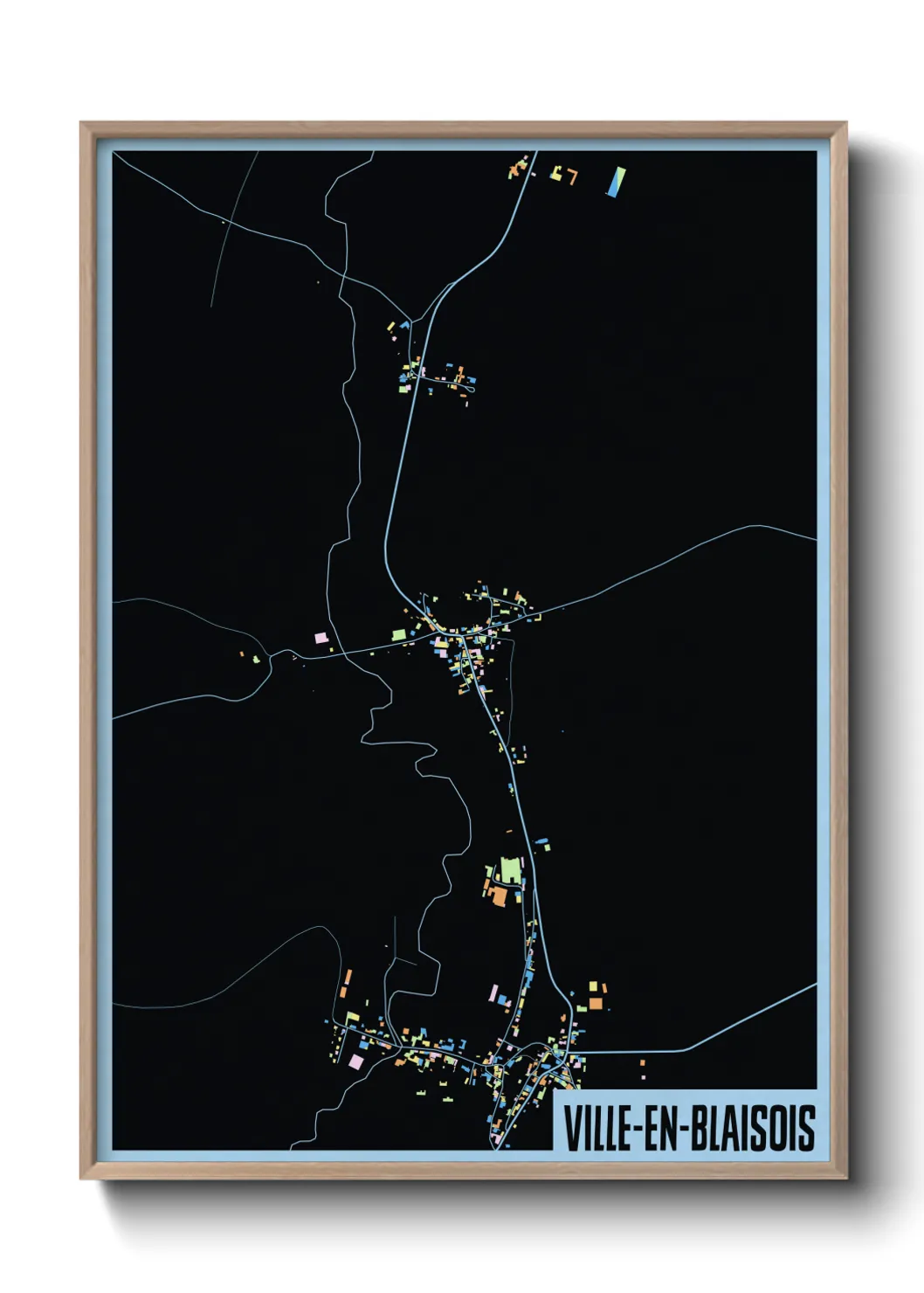 Une affiche de carte sur Ville-en-Blaisois