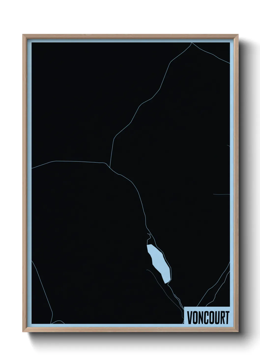 Une affiche de carte sur Voncourt