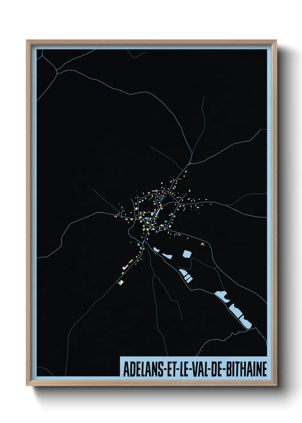 Une affiche de carte sur Adelans-et-le-Val-de-Bithaine