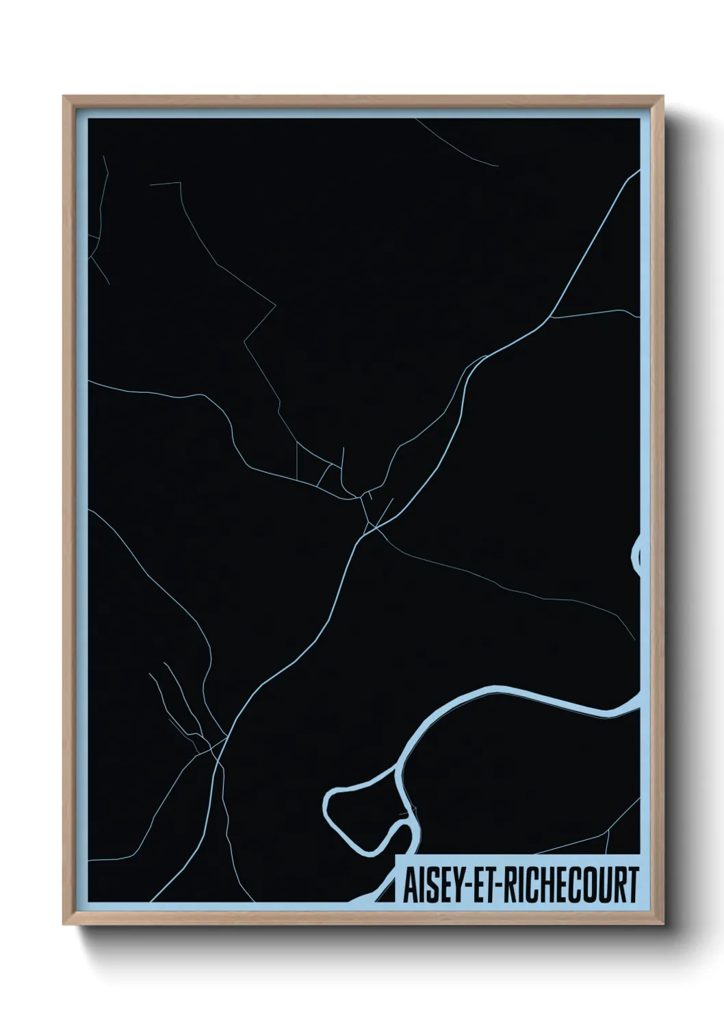 Une affiche de carte sur Aisey-et-Richecourt