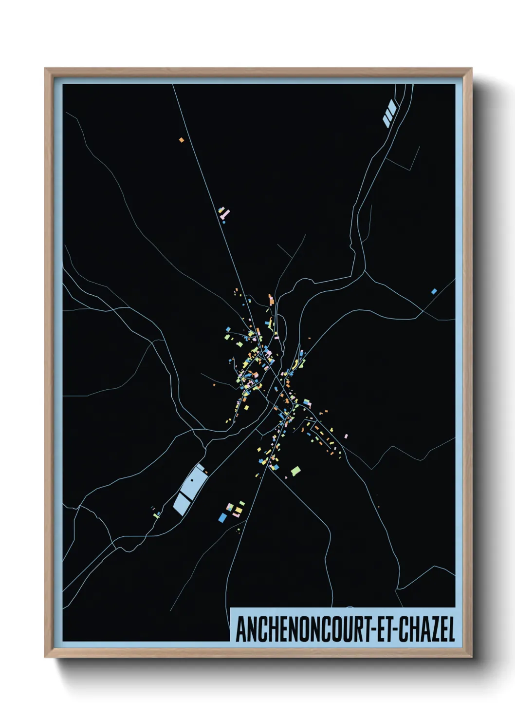 Une affiche de carte sur Anchenoncourt-et-Chazel