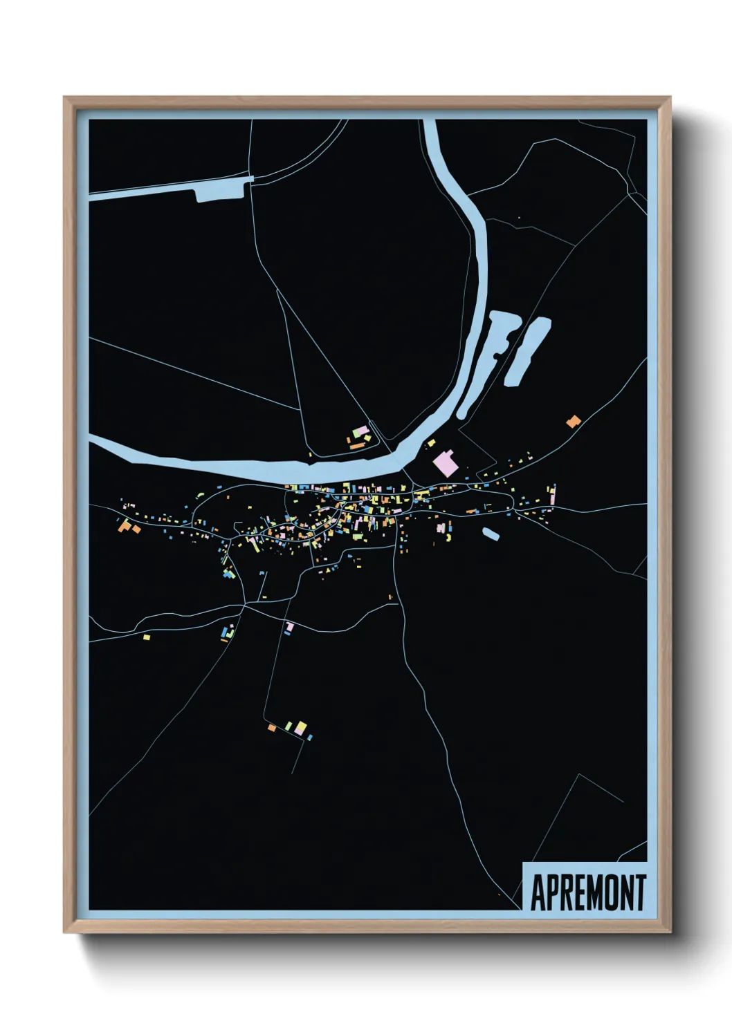 Une affiche de carte sur Apremont