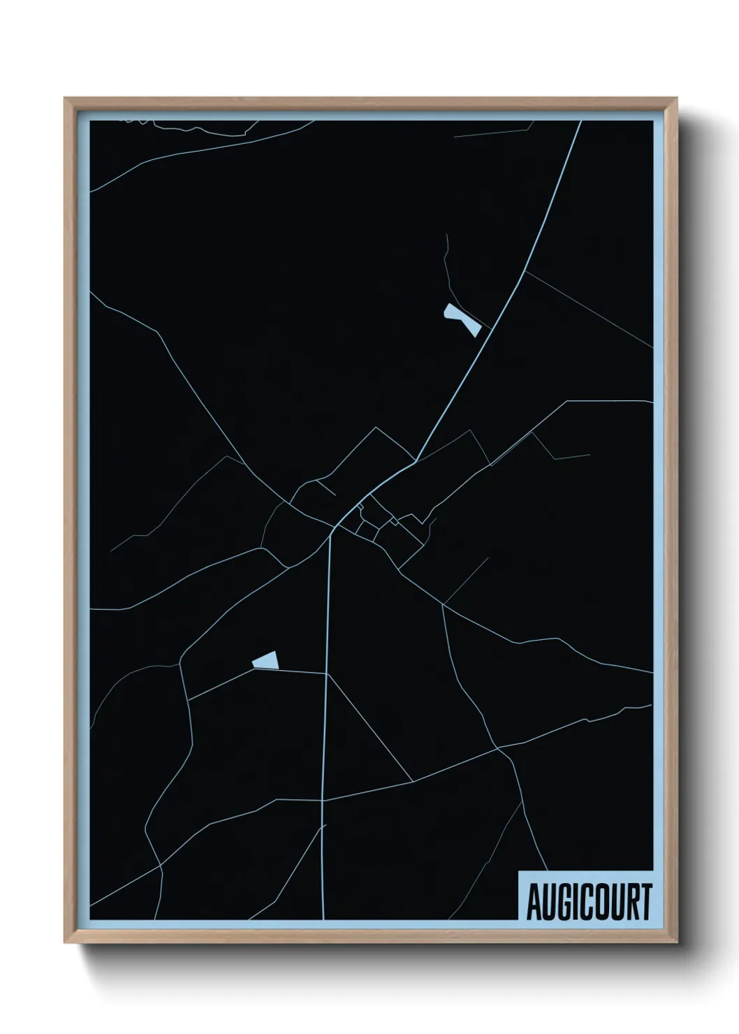 Une affiche de carte sur Augicourt