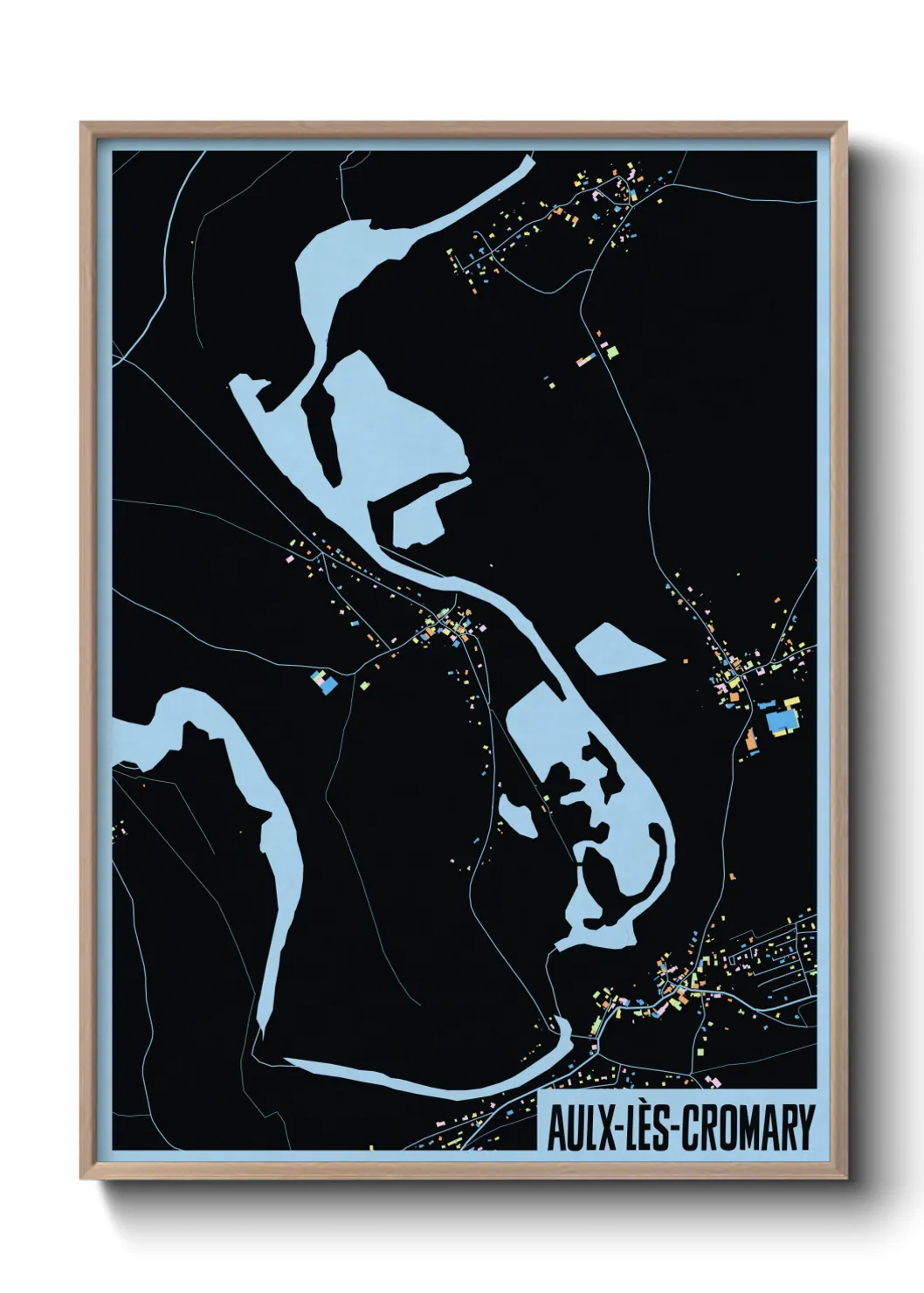 Une affiche de carte sur Aulx-lès-Cromary