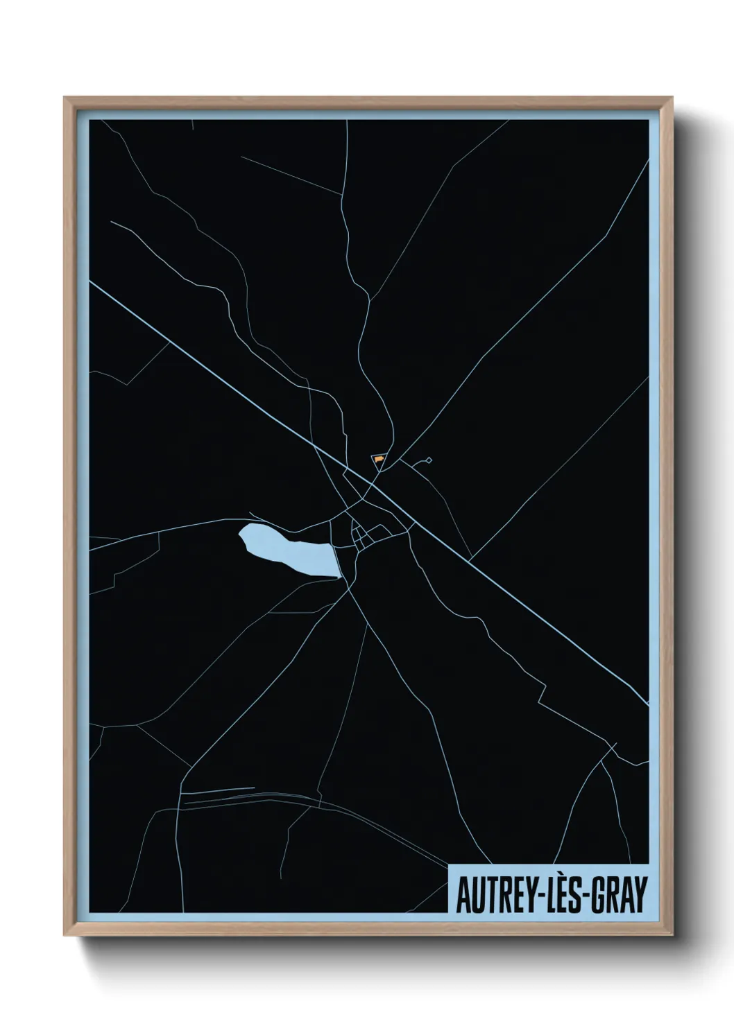 Un poster carteAutrey-lès-Gray