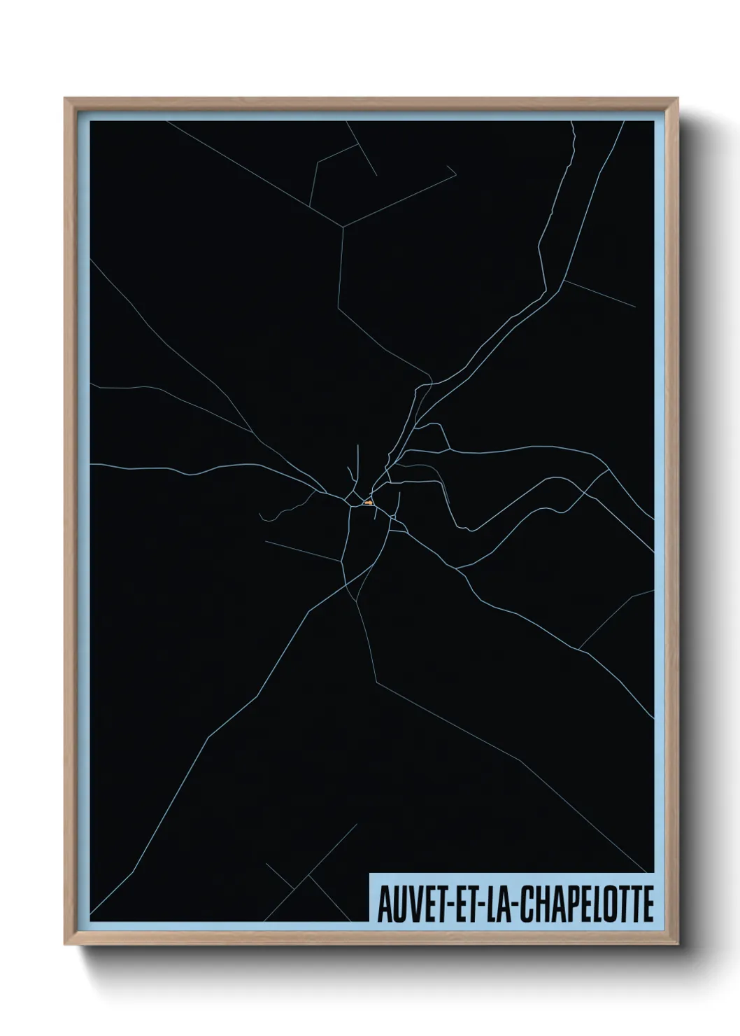 Une affiche de carte sur Auvet-et-la-Chapelotte