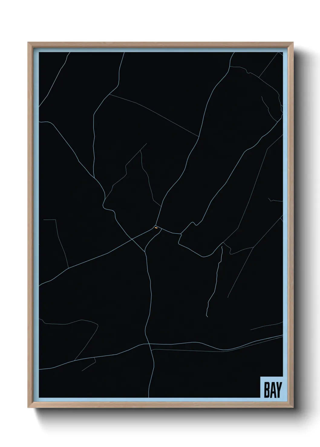 Une affiche de carte sur Bay