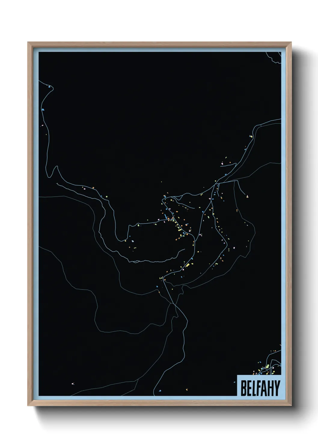 Une affiche de carte sur Belfahy