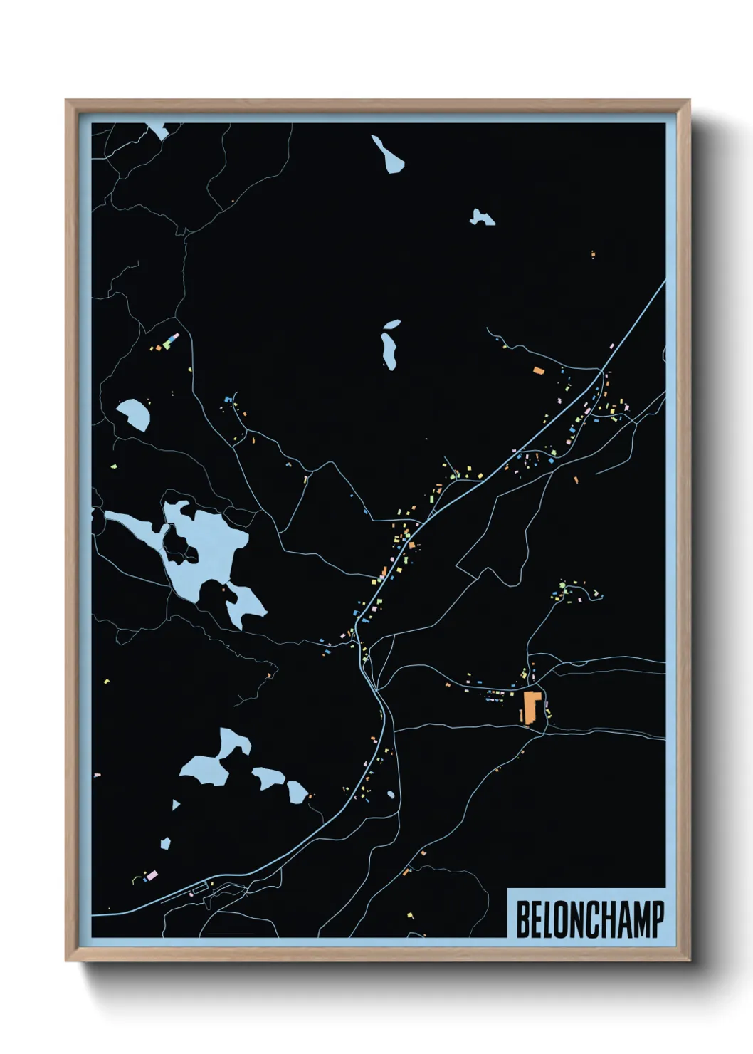 Une affiche de carte sur Belonchamp