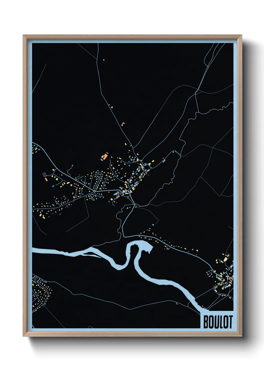 Une affiche de carte sur Boulot