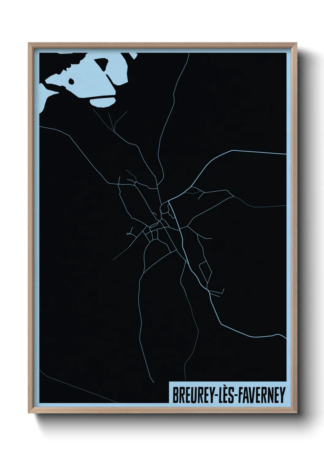 Une affiche de carte sur Breurey-lès-Faverney