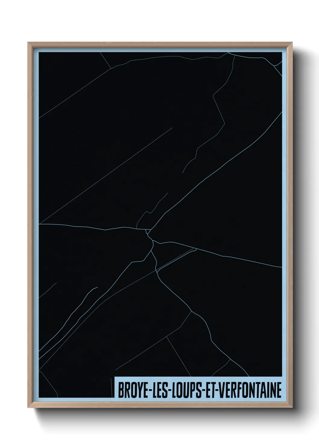 Une affiche de carte sur Broye-les-Loups-et-Verfontaine