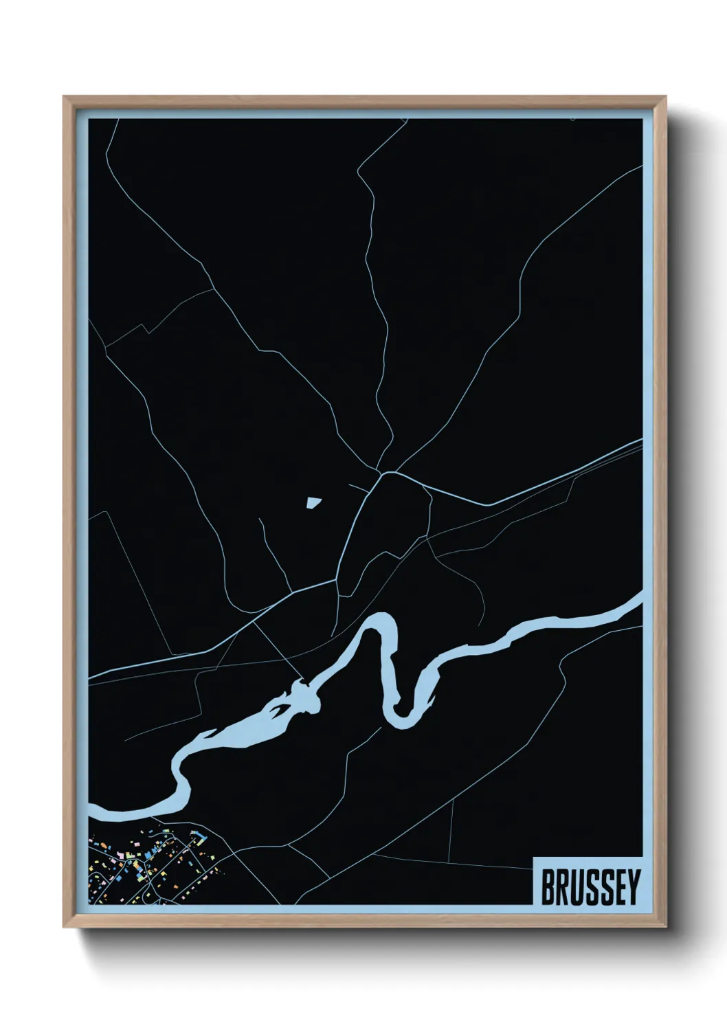 Une affiche de carte sur Brussey