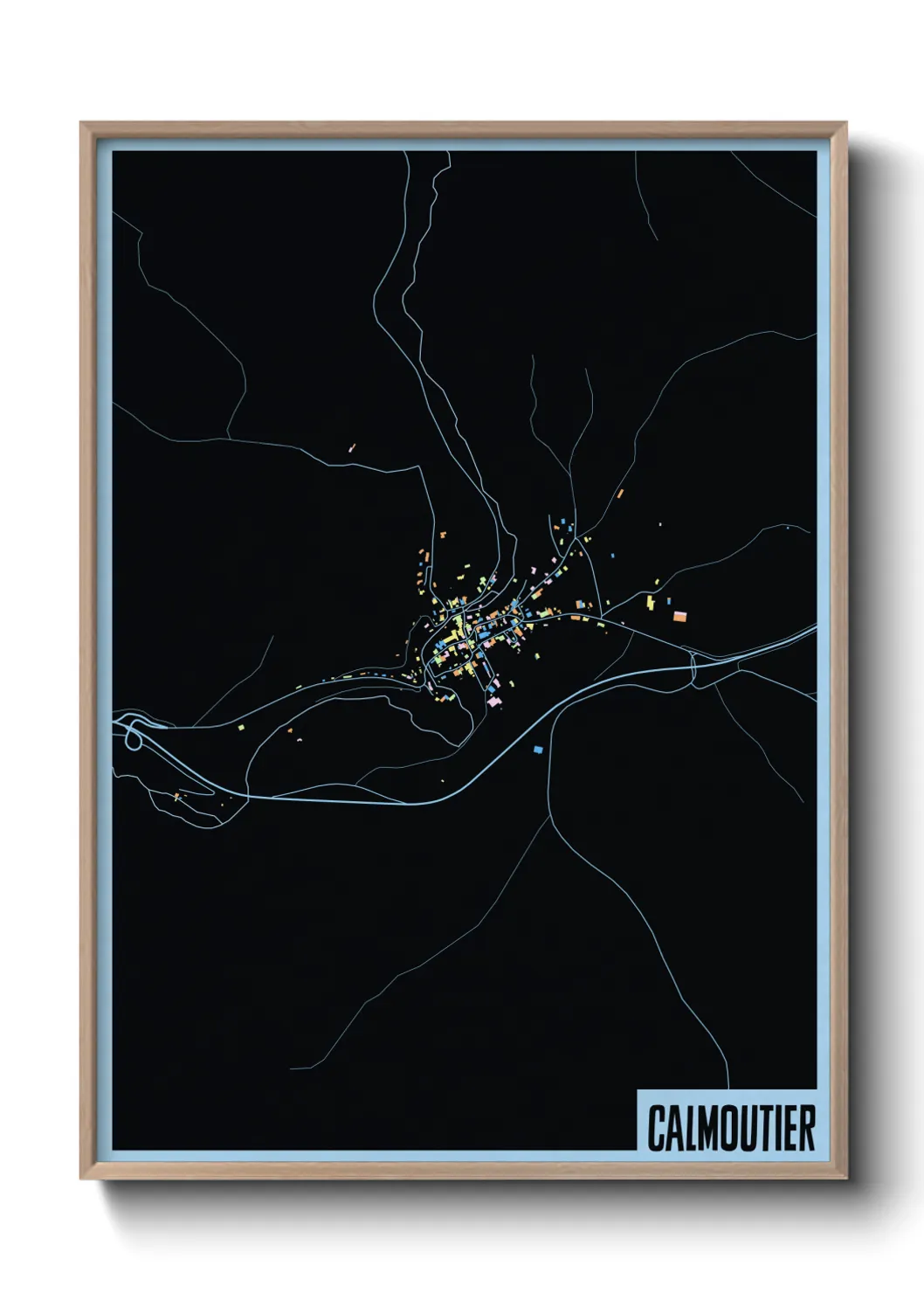 Une affiche de carte sur Calmoutier