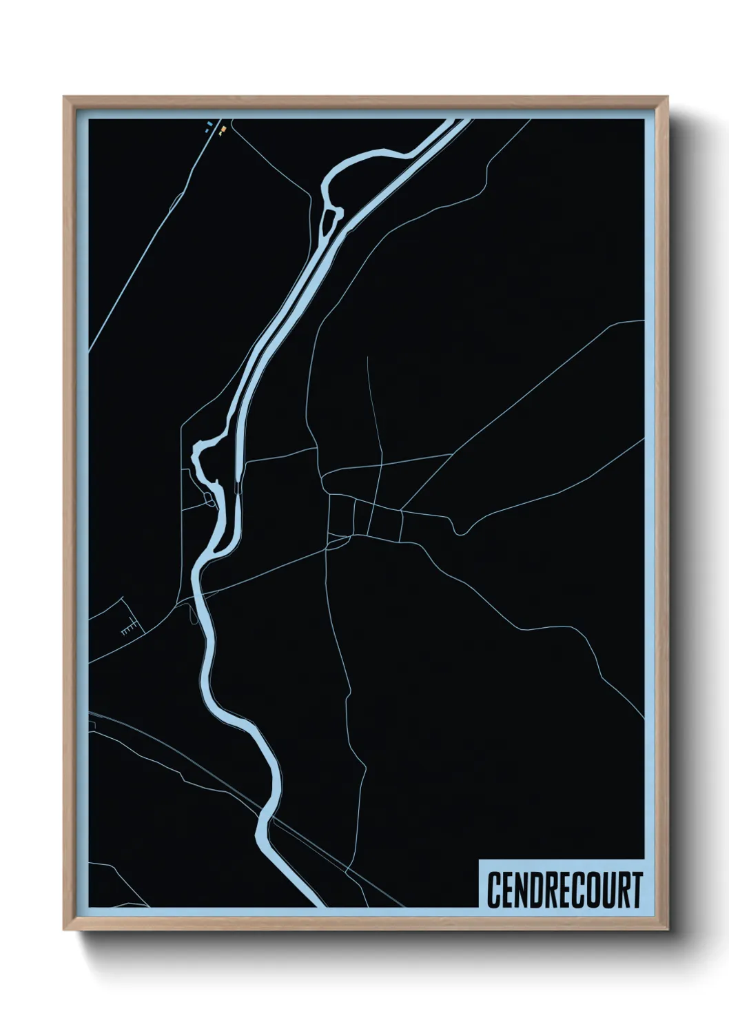 Une affiche de carte sur Cendrecourt