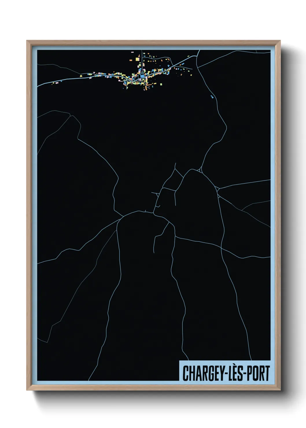 Une affiche de carte sur Chargey-lès-Port