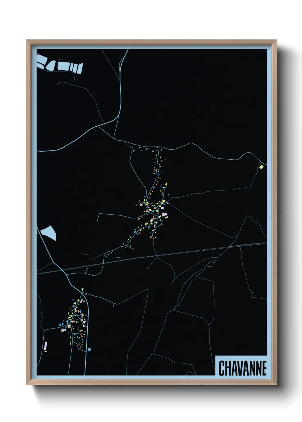 Une affiche de carte sur Chavanne