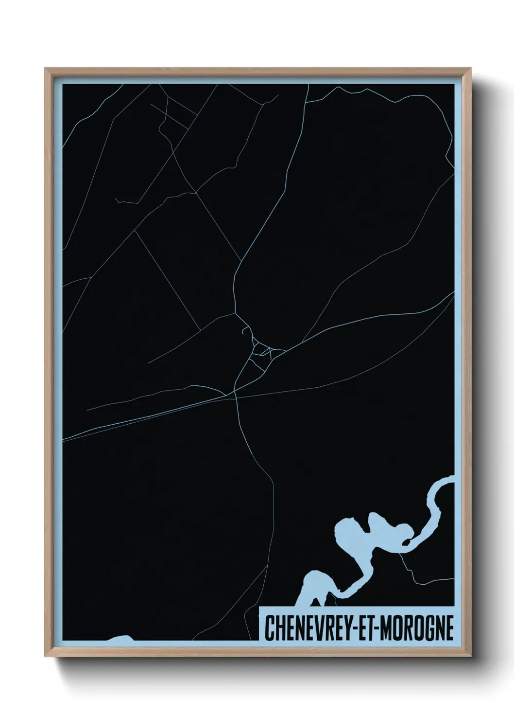 Une affiche de carte sur Chenevrey-et-Morogne