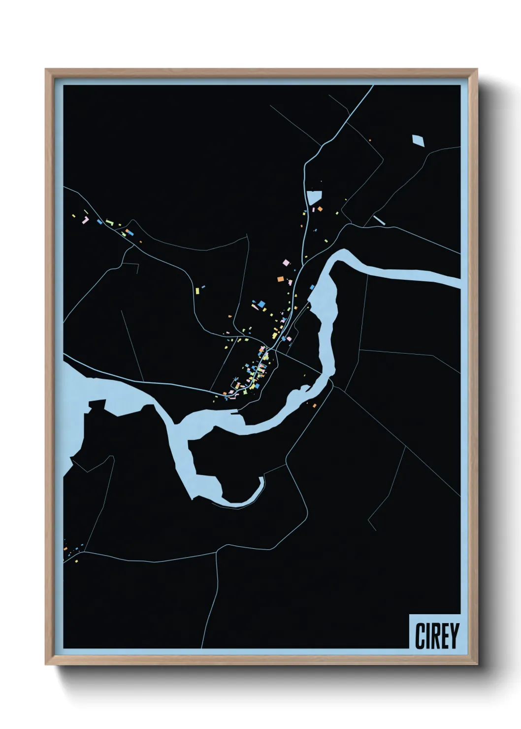 Une affiche de carte sur Cirey