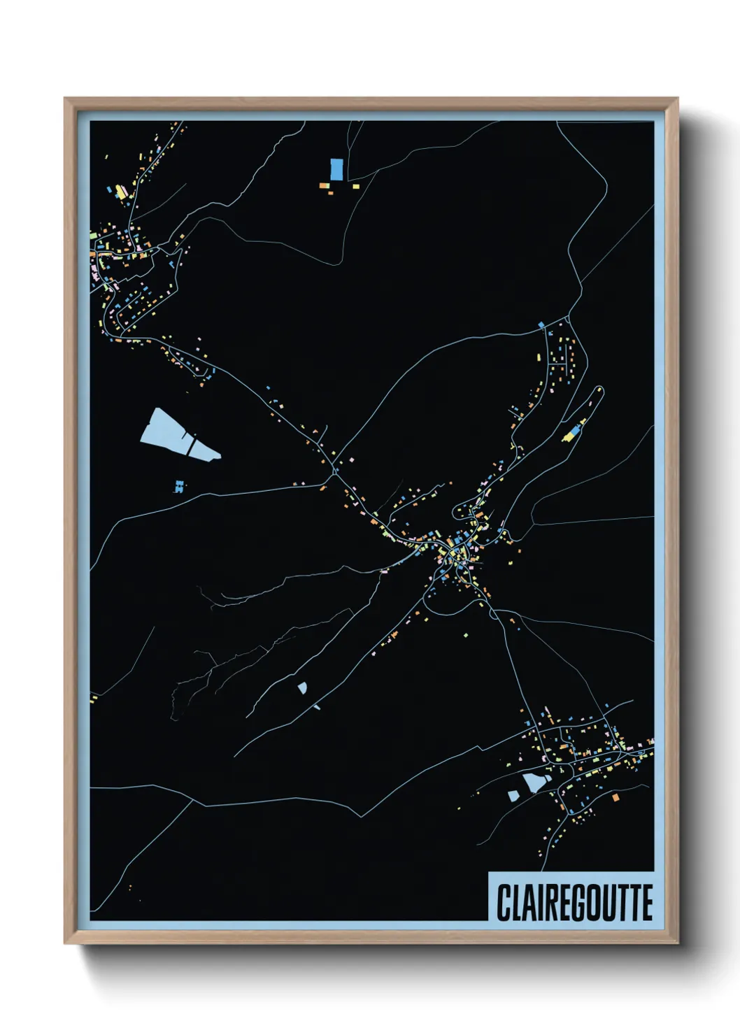 Une affiche de carte sur Clairegoutte