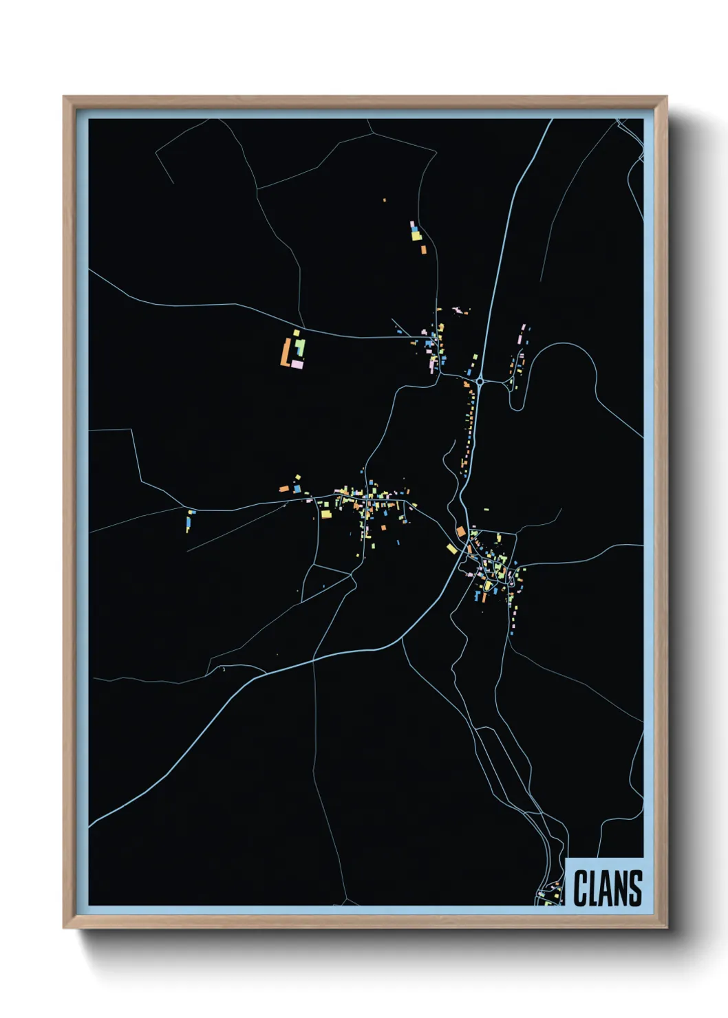 Une affiche de carte sur Clans