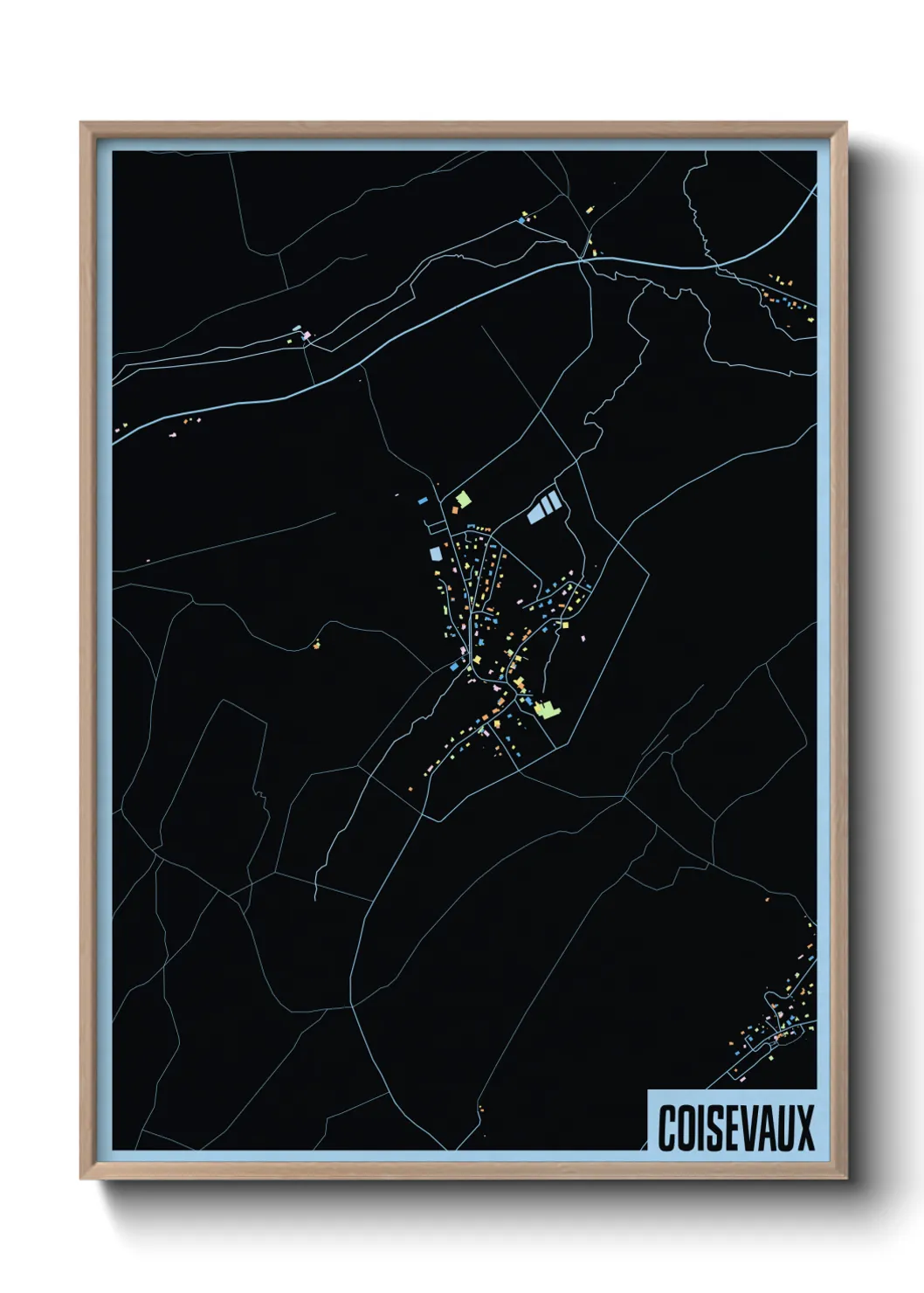 Une affiche de carte sur Coisevaux