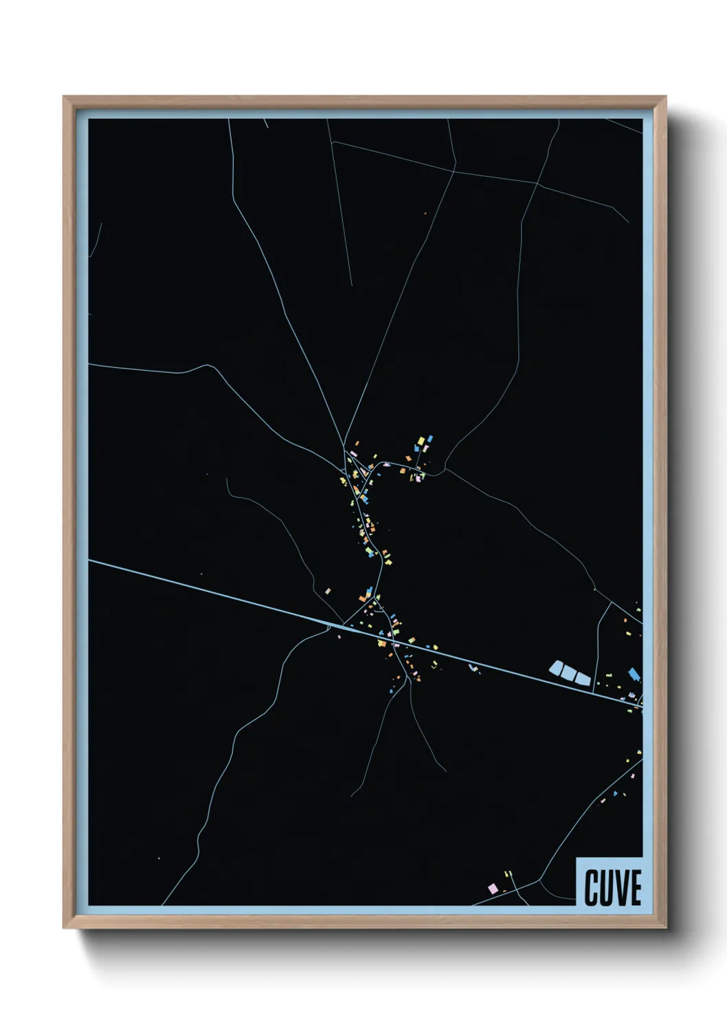 Une affiche de carte sur Cuve