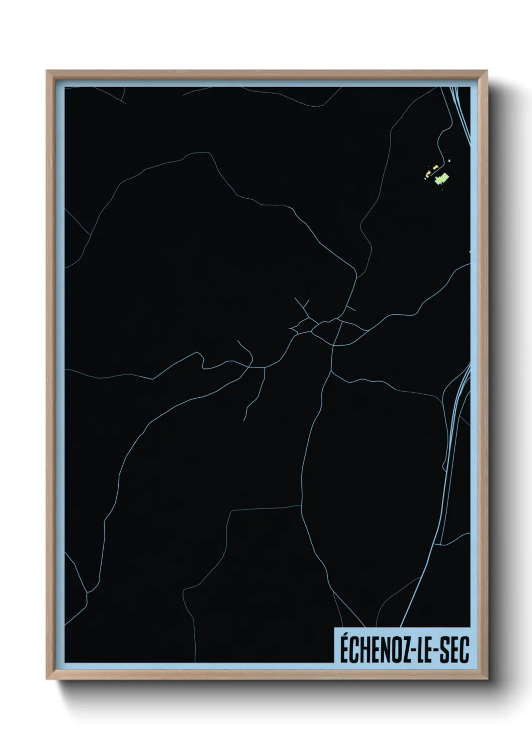 Une affiche de carte sur Échenoz-le-Sec