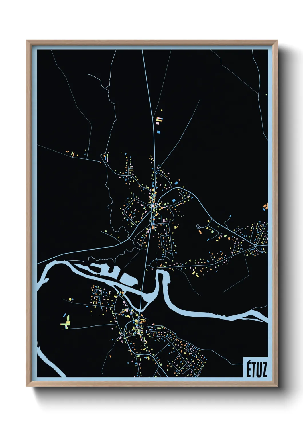 Une affiche de carte sur Étuz