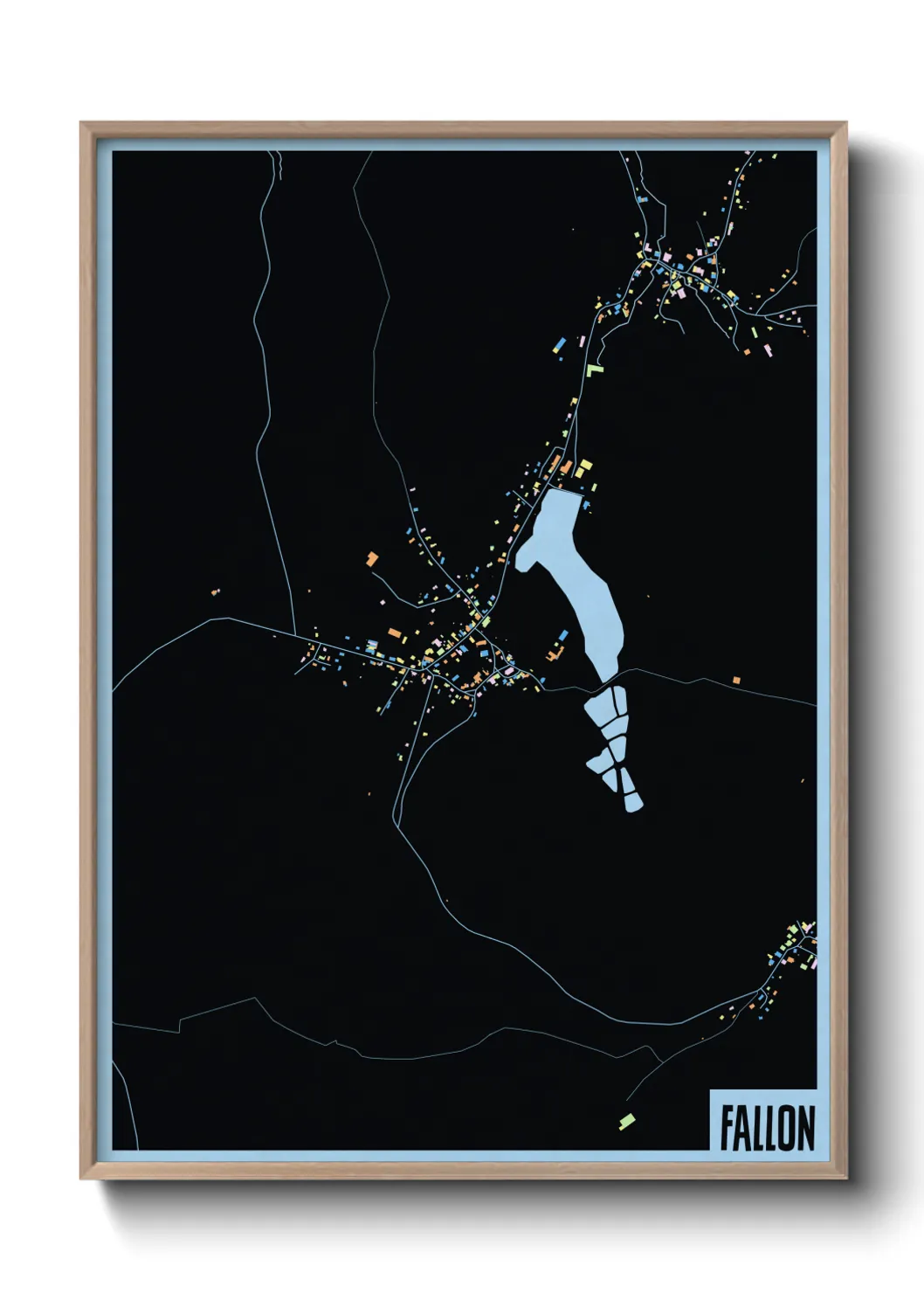 Une affiche de carte sur Fallon