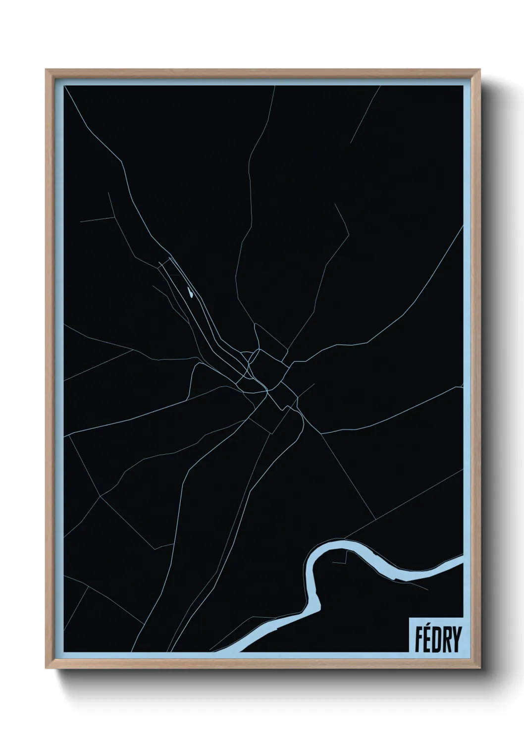 Une affiche de carte sur Fédry