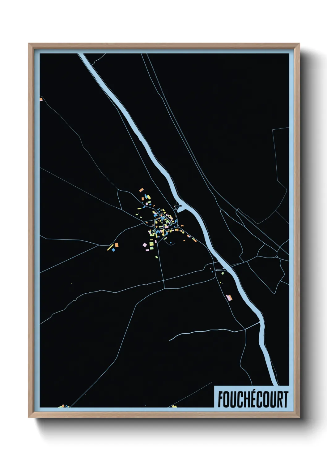 Une affiche de carte sur Fouchécourt