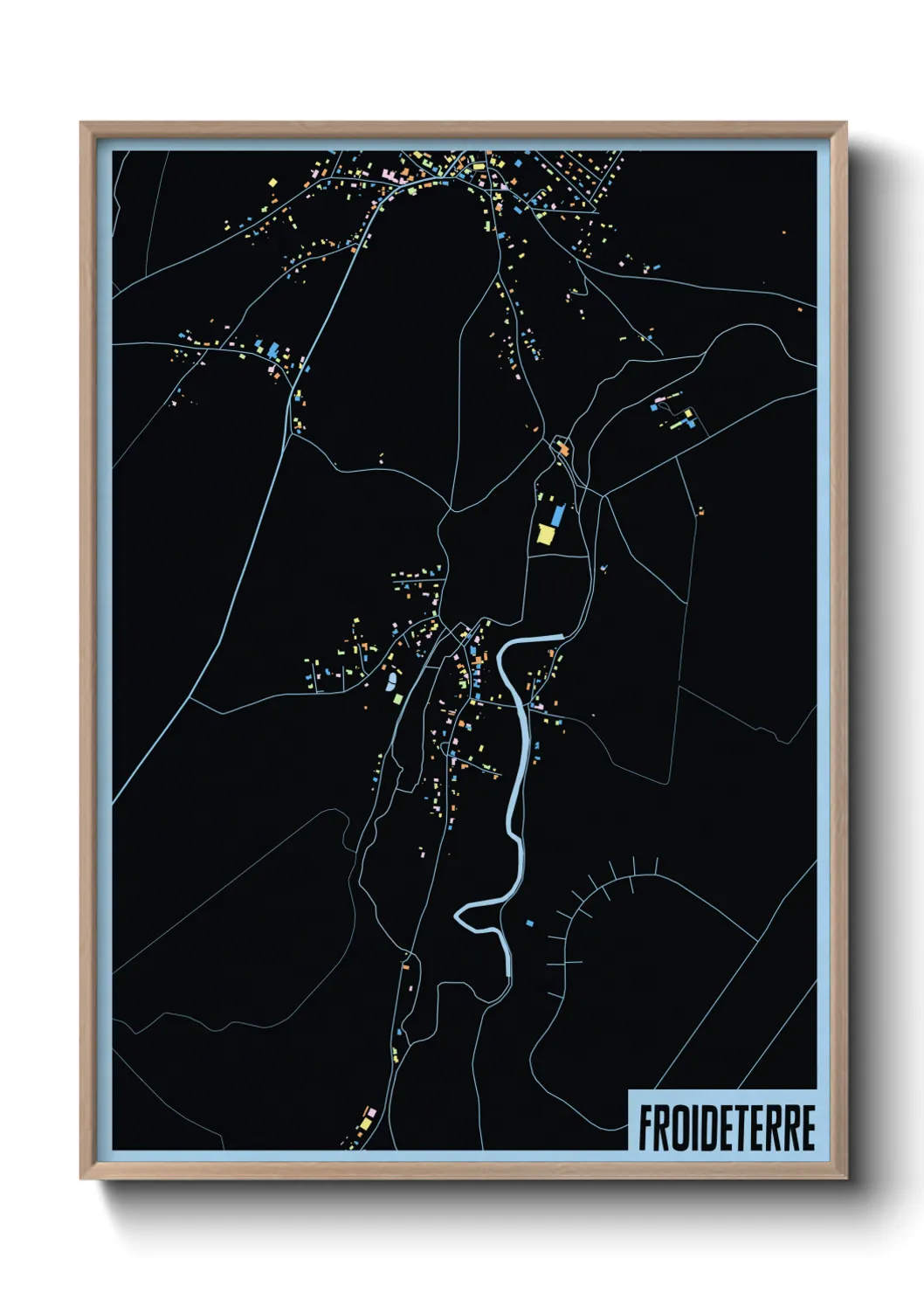 Une affiche de carte sur Froideterre