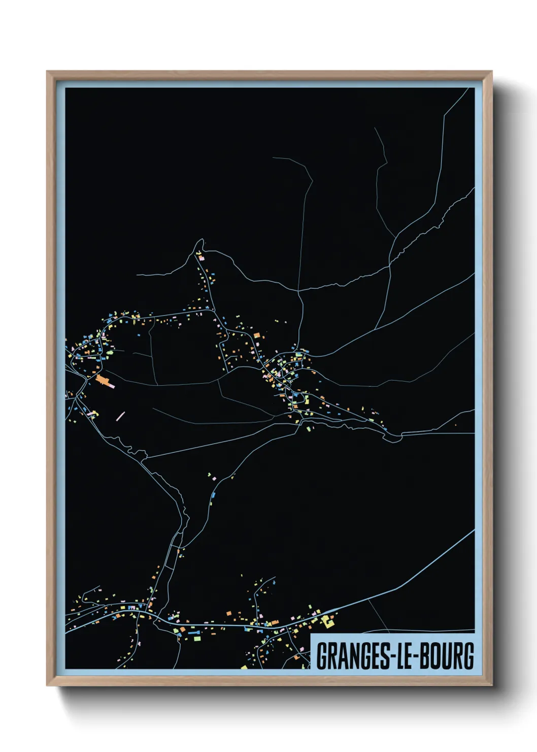 Un poster carteGranges-le-Bourg