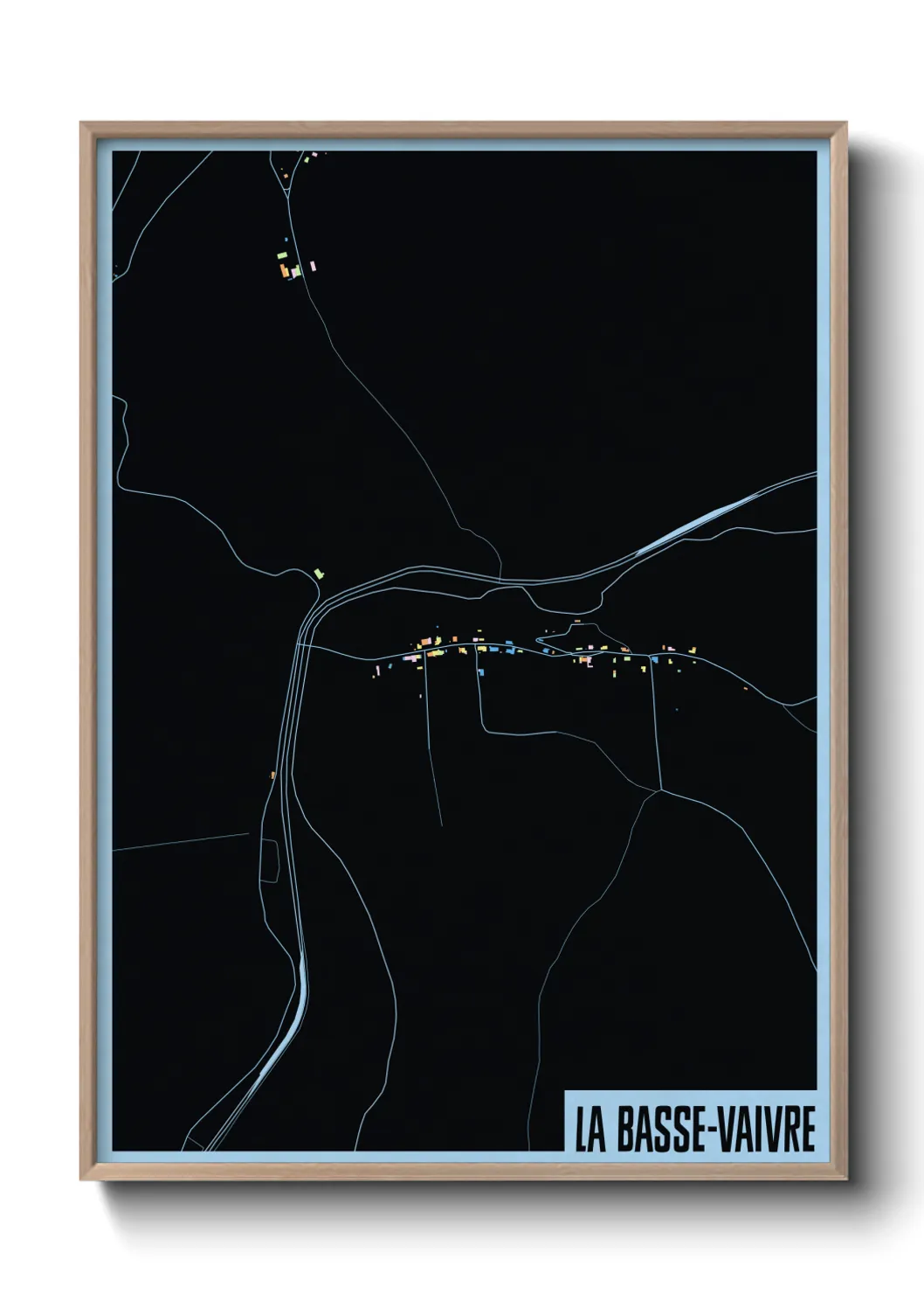 Une affiche de carte sur La Basse-Vaivre