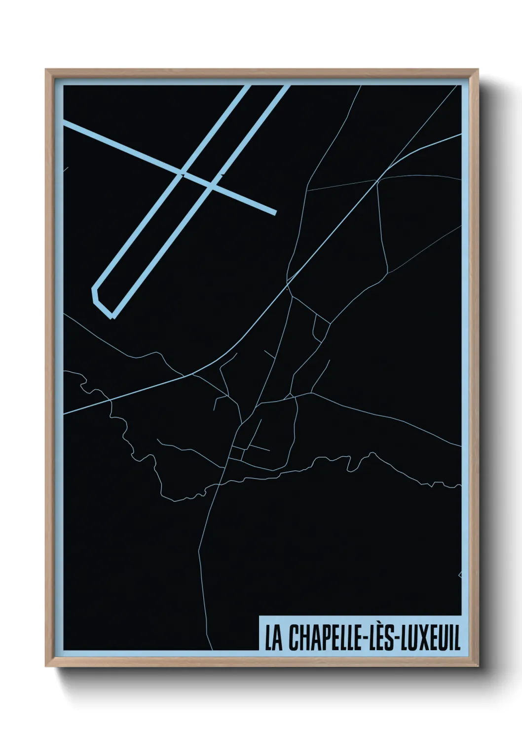 Une affiche de carte sur La Chapelle-lès-Luxeuil