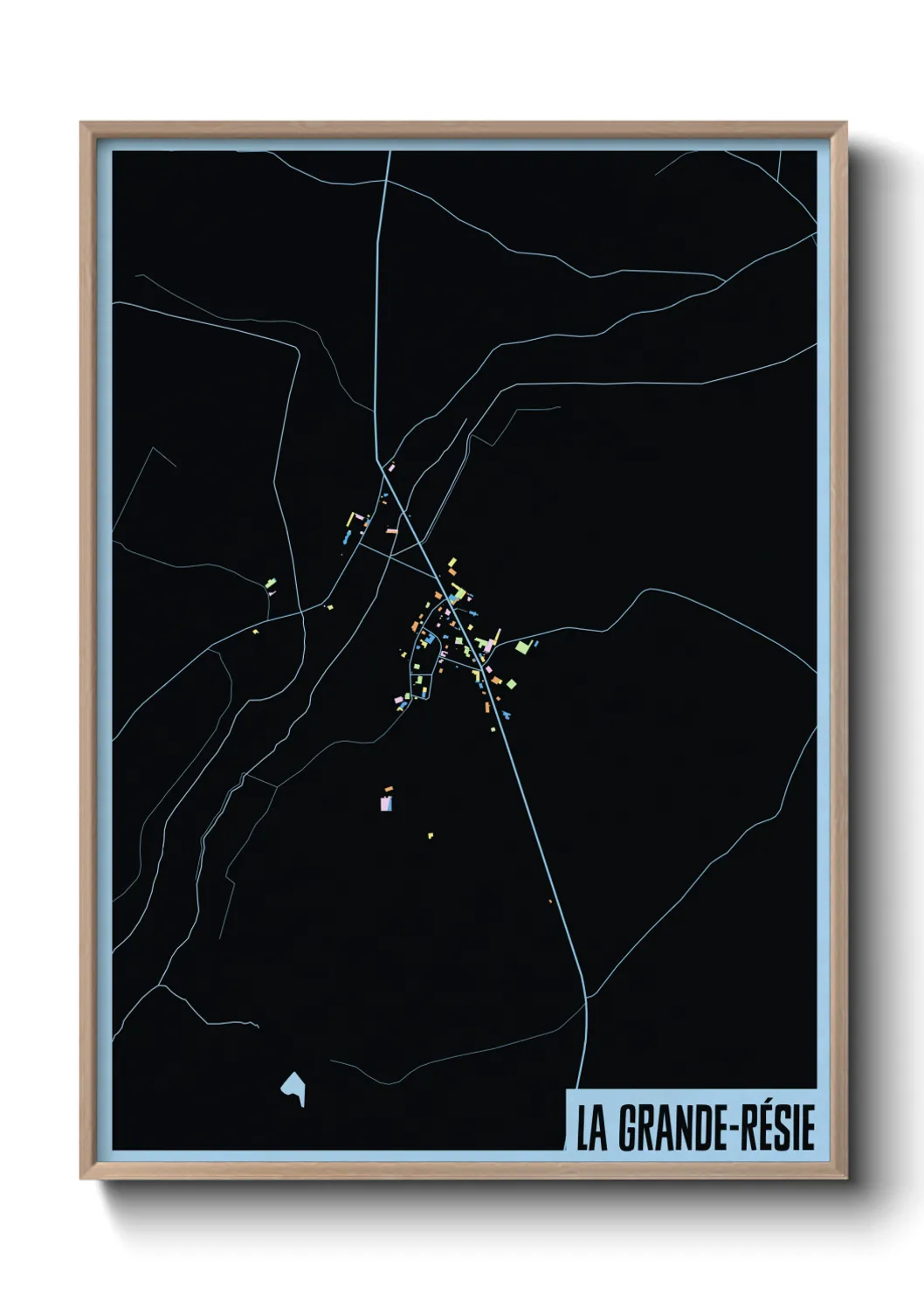 Une affiche de carte sur La Grande-Résie