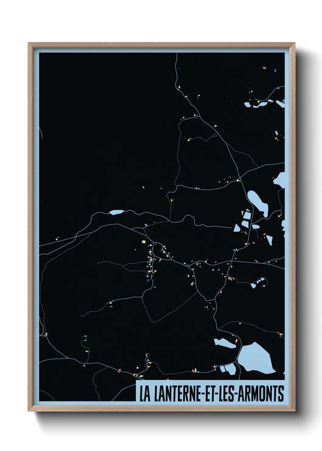 Une affiche de carte sur La Lanterne-et-les-Armonts