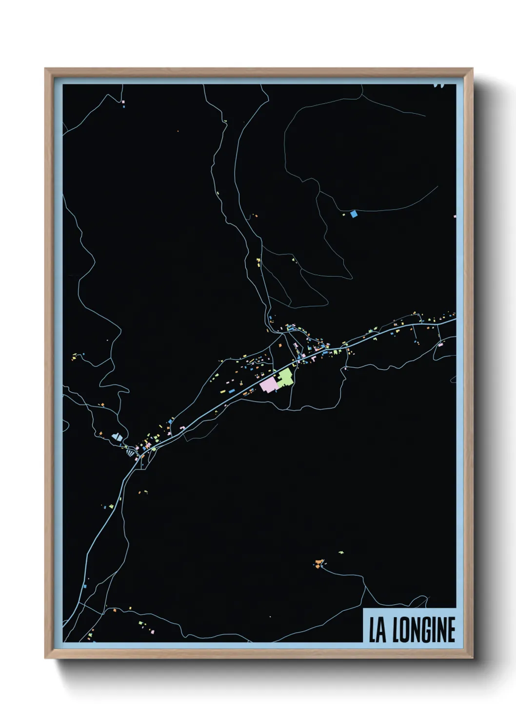 Une affiche de carte sur La Longine